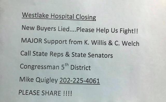 Westlake Hospital Closing